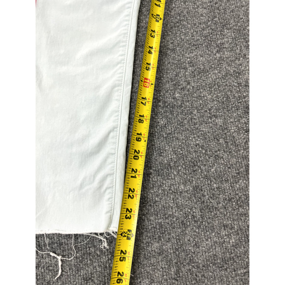 Mother Womens The Shaker Prep Fray Pants 27 Striped Ankle Killing Time Blue/Red - Picture 14 of 16